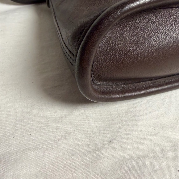 Coach Tango Flap Dark Brown Leather Crossbody Bag Hangtag Silver Hardware 1998 - Picture 7 of 16